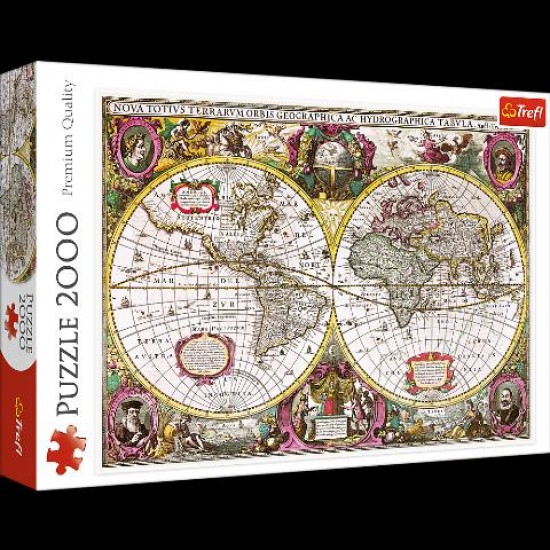 Trefl 2000 Piece Jigsaw Puzzle A New Land and Water Map of the Entire Earth