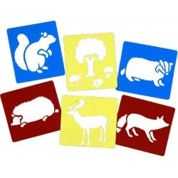 Στένσιλ ζώων δάσους 6τεμ 52053