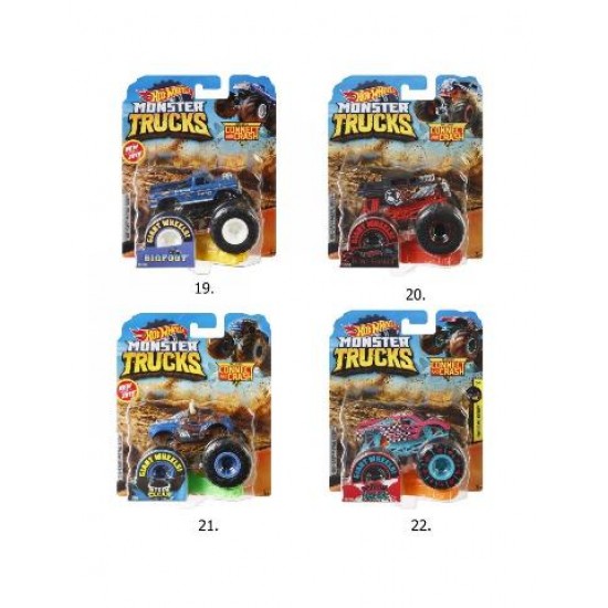 Mattel Hot Wheels Monster Trucks Οχήματα - 22 Σχέδια 1ΤΜΧ
