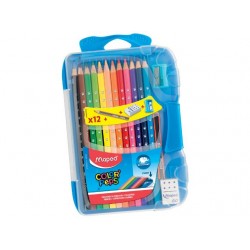 ΞΥΛΟΜΠΟΓΙΕΣ MAPED COLOR'PEPS 12 ΤΕΜΑΧΙΑ ΜΕ ΞΥΣΤΡΑ ΚΑΙ ΓΟΜΑ + MINI BLACK PEPS ΞΥΛΟΜΠΟΓΙΕΣ MAPED COLOR'PEPS 12 ΤΕΜΑΧΙΑ ΜΕ ΞΥΣΤΡΑ ΚΑΙ ΓΟΜΑ + MINI BLACK PEPS