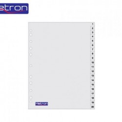 METRON ΔΙΑΧΩΡΙΣΤΙΚΑ ΑΡΙΘΜΟΙ 1-20 ΠΛΑΣΤ. Α4
