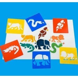 Στένσιλ ζώων ζούγκλας 6 τεμάχια