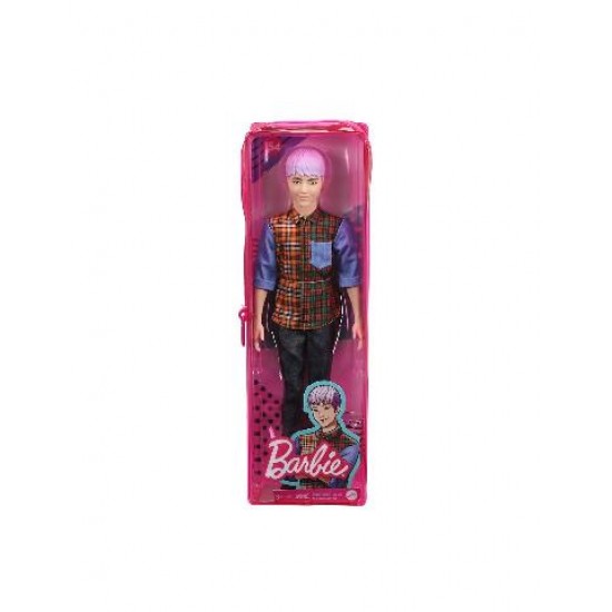 Mattel Barbie Ken Fashionistas Doll 154, Με Μωβ Μαλλιά Καρώ Πουκάμισο Και Τζιν
