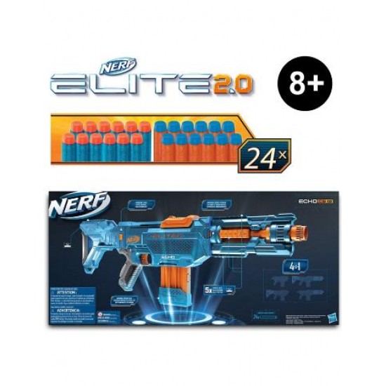 Hasbro Nerf Elite 2.0 Echo Cs-10 Εκτοξευτής Με 24 Βελάκια E9533