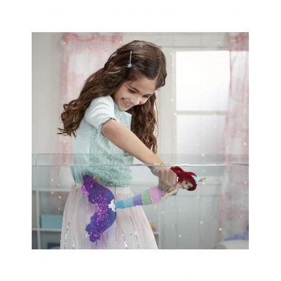 Hasbro Disney Princess Rainbow Reveal Ariel, Color Change Doll, The Little Mermaid F0399