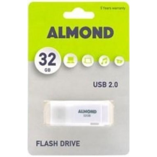 FLASH DRIVE USB ALMOND 32GB PRIME - ΛΕΥΚΟ