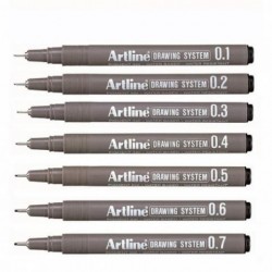 ΜΑΡΚΑΔΟΡΟΣ ΣΧΕΔΙΑΣΕΩΣ ARTLINE DRAWING SYSTEM - ΔΙΑΦΟΡΑ ΜΕΓΕΘΗ