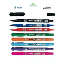 ΜΑΡΚΑΔΟΡΟΣ PILOT ΑΝΕΞΙΤΗΛΟΣ TWIN MARKER BG - ΔΙΑΦΟΡΑ ΧΡΩΜΑΤΑ