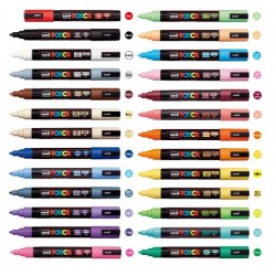 ΜΑΡΚΑΔΟΡΟΣ POSCA PC-5M - ΔΙΑΦΟΡΑ ΧΡΩΜΑΤΑ