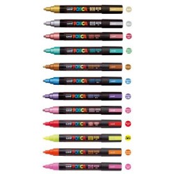 ΜΑΡΚΑΔΟΡΟΣ POSCA PC-5M - ΔΙΑΦΟΡΑ ΧΡΩΜΑΤΑ