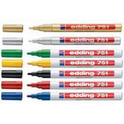 ΜΑΡΚΑΔΟΡΟΣ EDDING 751 ΣΤΡΟΓΓΥΛΗ ΜΥΤΗ 1-2MM ΔΙΑΦΟΡΑ ΧΡΩΜΑΤΑ