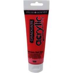 DALER ROWNEY GRADUATE ACRYLIC 120ML CADMIUM RED HUE 500