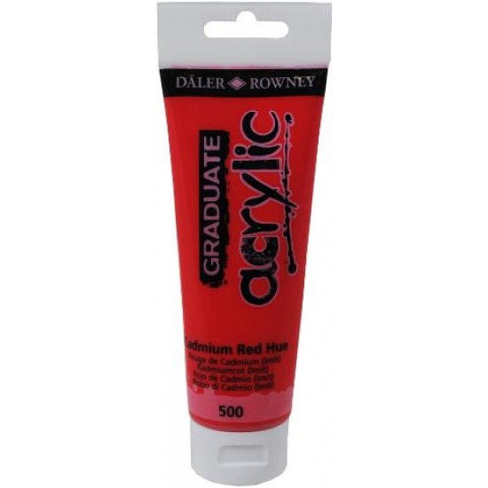 DALER ROWNEY GRADUATE ACRYLIC 120ML CADMIUM RED HUE 500