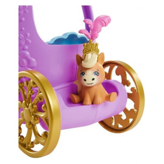 Mattel Royal Enchantimals Royal Rolling Carriage (8.09-In) Πριγκιπική Άμαξα, 7 Αξεσουάρ GYJ16