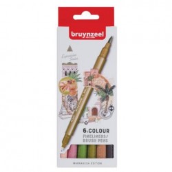 Bruynzeel Marrakesh σετ 6 μαρκαδοράκια διπλής γραφής