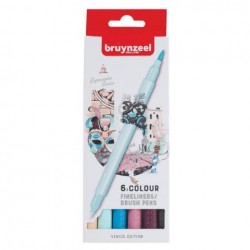 Bruynzeel Venice σετ 6 μαρκαδοράκια διπλής γραφής