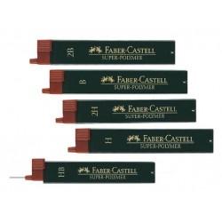 ΜΥΤΕΣ ΜΗΧΑΝΙΚΟΥ ΜΟΛΥΒΙΟΥ FABER CASTELL 0.35/0.5/0.7/1.0ΜΜ 4H/3Η/2Η/Η/ΗΒ/Β/F 12ΤΕΜ
