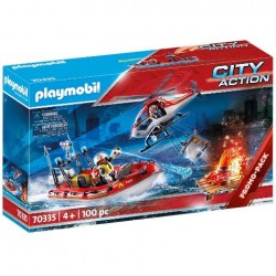 PLAYMOBIL CITY ACTION ΠΥΡΟΣΒΕΣΤΙΚΟ ΣΚΑΦΟΣ ΚΑΙ ΕΛΙΚΟΠΤΕΡΟ 70335
