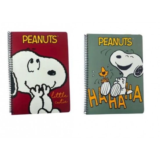 BMU ΤΕΤΡ.Α4 ΣΠΥΡ.2Θ.PEANUTS GIGLES RED-GIGLES OLIVE GREEN ASS.