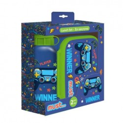 ΦΑΓΗΤΟΔΟΧΕΙΟ 800ML-ΠΑΓΟΥΡΙ 500ML ΑΛΟΥΜΙΝΙΟΥ ΣΕΤ MUST GAMER