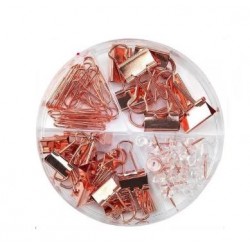 ΣΕΤ ΣΥΝΔΕΤΗΡΕΣ-ΚΑΡΦΙΤΣΕΣ-ΠΙΑΣΤΡΕΣ PINK-GOLD 72TMX