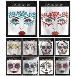 ΑΥΤΟΚΟΛΛΗΤΑ ΠΡΟΣΩΠΟΥ FACE GEMS 19x16,5cm ΑΥΤΟΚΟΛΛΗΤΑ ΠΡΟΣΩΠΟΥ FACE GEMS 19x16,5cm