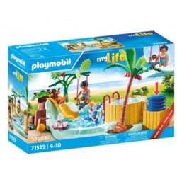 PLAYMOBIL MY LIFE ΠΑΙΔΙΚΗ ΠΙΣΙΝΑ ΜΕ ΥΔΡΟΜΑΣΑΖ 71529