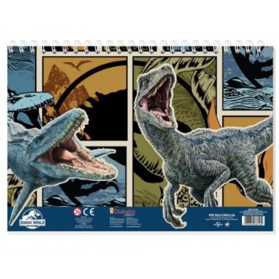 ΜΠΛΟΚ ΖΩΓΡΑΦ JURASSIC 23X33 40ΦΥΛ ΑΥΤΟΚ-ΣΤΕΝΣΙΛ- 2ΣΕΛ ΧΡ 2ΣΧ.