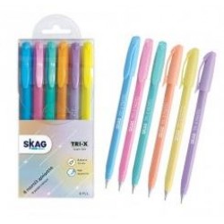 ΣΕΤ ΣΤΥΛΟ SKAG ΔΙΑΡΚΕΙΑΣ TRI X 1.00mm ΠΑΣΤΕΛ ΧΡΩΜΑΤΑ ΣΕΤ ΣΤΥΛΟ SKAG ΔΙΑΡΚΕΙΑΣ TRI X 1.00mm ΠΑΣΤΕΛ ΧΡΩΜΑΤΑ