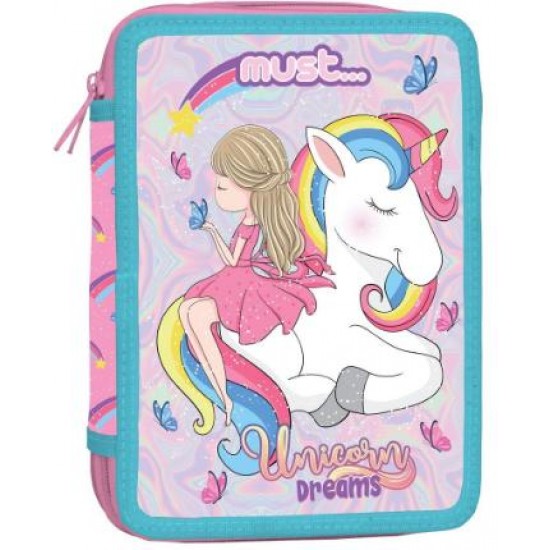 ΣΧΟΛΙΚΗ ΚΑΣΕΤΙΝΑ ΔΙΠΛΗ ΓΕΜΑΤΗ MUST UNICORN DREAMS 585822