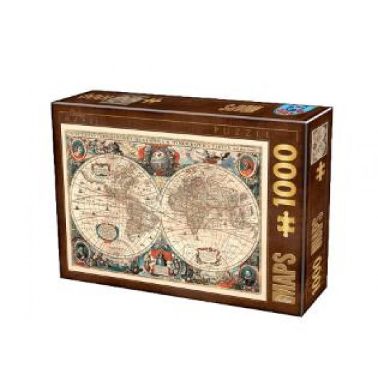 D-TOYS ΠΑΖΛ 1000 ΚΟΜΜΑΤΙΑ 68x47cm ANTIQUE WORLD MAP