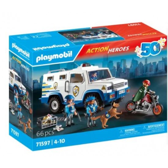 PLAYMOBIL ACTION HEROES ΟΧΗΜΑ ΧΡΗΜΑΤΟΑΠΟΣΤΟΛΗΣ 71597