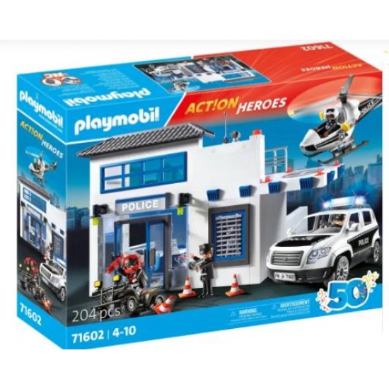 PLAYMOBIL ACTION HEROES ΑΣΤΥΝΟΜΙΚΟ ΤΜΗΜΑ ΜΕ ΠΕΡΙΠΟΛΙΚΟ & ΕΛΙΚΟΠΤΕΡΟ 71602