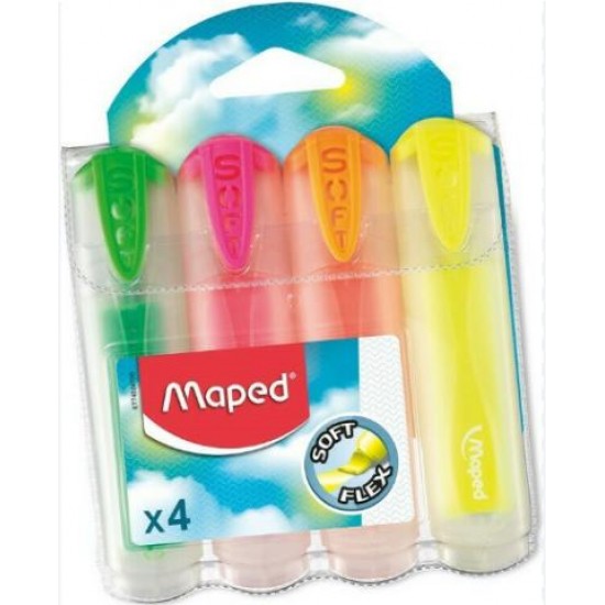 ΥΠΟΓΡΑΜΜΙΣΤΗΣ MAPED SOFT ΔΙΑΦΑΝΗΣ POUCH X 4 745947