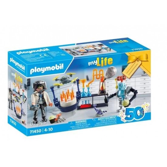 PLAYMOBIL MYLIFE GIFT ΣΕΤ ΠΑΡΤΥ ΣΤΟ ΕΡΓΑΣΤΗΡΙΟ ΤΟΥ ΤΡΕΛΟΕΠΙΣΤΗΜΟΝΑ 71450