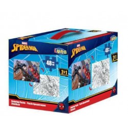 ΠΑΖΛ ΧΡΩΜΑΤΙΣΜΟΥ ΚΥΒΟΣ 2 ΣΕ 1 SPIDERMAN 48pcs LUNA ΠΑΖΛ ΧΡΩΜΑΤΙΣΜΟΥ ΚΥΒΟΣ 2 ΣΕ 1 SPIDERMAN 48pcs LUNA