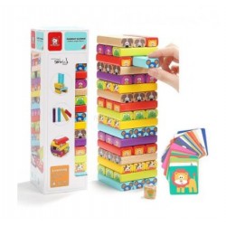 TOPBRIGHT ΞΥΛΙΝΟΣ ΠΥΡΓΟΣ ΙΣΟΡΡΟΠΙΑΣ ΜΕ ΖΩΑΚΙΑ 120314 TOPBRIGHT ΞΥΛΙΝΟΣ ΠΥΡΓΟΣ ΙΣΟΡΡΟΠΙΑΣ ΜΕ ΖΩΑΚΙΑ 120314