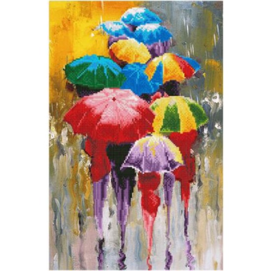 DIAMOND DOTZ ΚΑΤΑΣΚΕΥΗ ΨΗΦΙΔΩΤΟ ΚΑΜΒΑΣ BLISTER 45x65cm ART ΒΡΟΧΕΡΗ ΜΕΡΑ