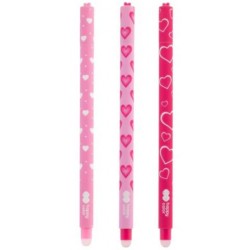 ΣΤΥΛΟ GEL ERASE EARS ΚΑΡΔΟΥΛΕΣ HAPPYCOLOR 3 ΣΧΕΔΙΑ 017882