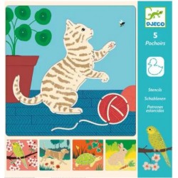 DJECO ΣΤΕΝΣΙΛ ΓΑΤΟΥΛΑ & ΧΑΡΙΤΩΜΕΝΑ ΖΩΑΚΙΑ 5ΤΜΧ 08820 DJECO ΣΤΕΝΣΙΛ ΓΑΤΟΥΛΑ & ΧΑΡΙΤΩΜΕΝΑ ΖΩΑΚΙΑ 5ΤΜΧ 08820