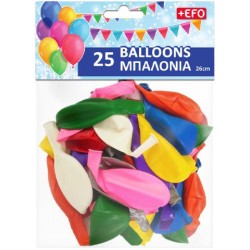 ΜΠΑΛΟΝΙΑ +EFO 26εκ. 25ΤΜΧ 10 ΧΡΩΜΑΤΑ ΜΠΑΛΟΝΙΑ +EFO 26εκ. 25ΤΜΧ 10 ΧΡΩΜΑΤΑ
