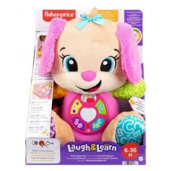 FISHER PRICE LAUGH & LEARN ΕΚΠΑΙΔΕΥΤΙΚΟ ΣΚΥΛΑΚΙ SMART STAGES ΡΟΖ JFD34