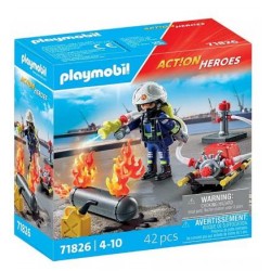 PLAYMOBIL ACTION HEROES ΠΥΡΟΣΒΕΣΤΗΣ ΜΕ ΑΝΤΛΙΑ ΝΕΡΟΥ 71826
