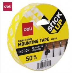 ΑΦΡΩΔΗΣ ΤΑΙΝΙΑ ΔΙΠΛΗΣ ΟΨΗΣ DELI 25.4mm 5m ΑΦΡΩΔΗΣ ΤΑΙΝΙΑ ΔΙΠΛΗΣ ΟΨΗΣ DELI 25.4mm 5m