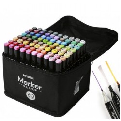 ΜΑΡΚΑΔΟΡΟΙ ΔΙΠΛΗΣ ΓΡΑΦΗΣ M&G ΣΕ ΒΑΛΙΤΣΑΚΙ 80 ΧΡΩΜΑΤΑ APMV1416