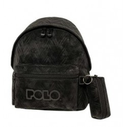 ΣΑΚΙΔΙΟ POLO MINI LEAVES ΜΑΥΡΟ 907083-2000 ΣΑΚΙΔΙΟ POLO MINI LEAVES ΜΑΥΡΟ 907083-2000