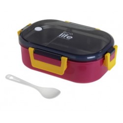 ΦΑΓΗΤΟΔΟΧΕΙΟ ECOLIFE ΜΕ ΧΩΡΙΣΜΑ 900ml DEEP ROSE 33-BO-9068