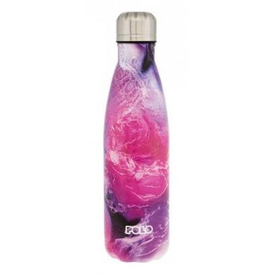 ΘΕΡΜΟΣ POLO STAINLESS STEEL 500ml SHAPES ΜΩΒ/ΦΟΥΞ 949004-8344