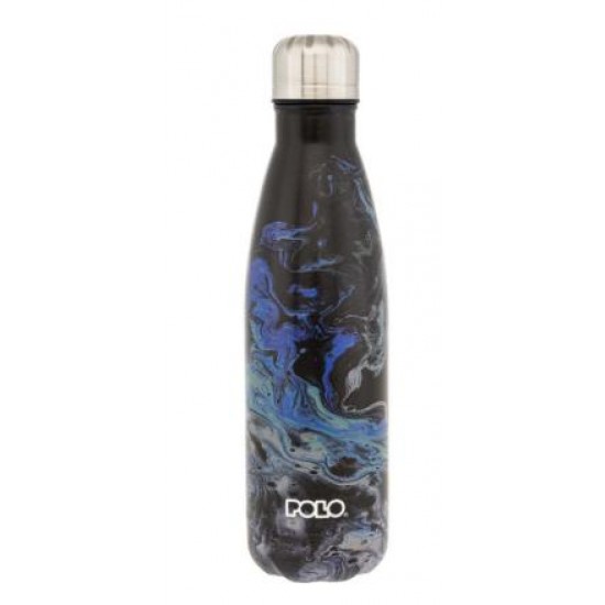 ΘΕΡΜΟΣ POLO STAINLESS STEEL 500ml SHAPES ΜΑΥΡΟ/ΜΠΛΕ 949004-8342