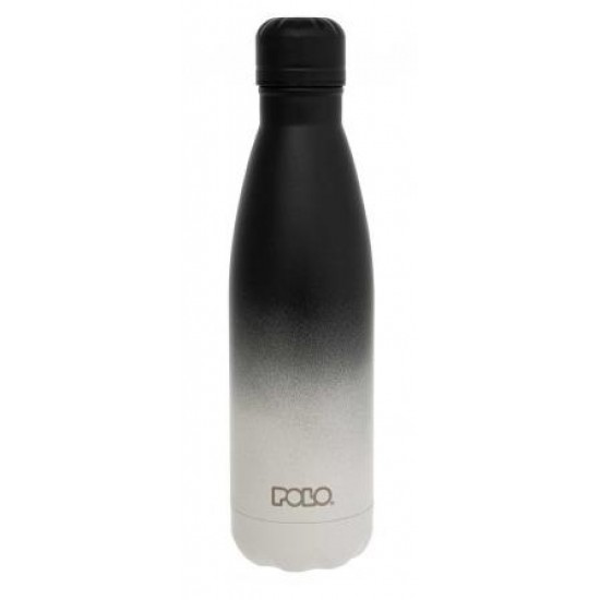 ΘΕΡΜΟΣ POLO STAINLESS STEEL 500ml SHAPES ΜΑΥΡ/ΑΣΠΡΟ 949004-8390